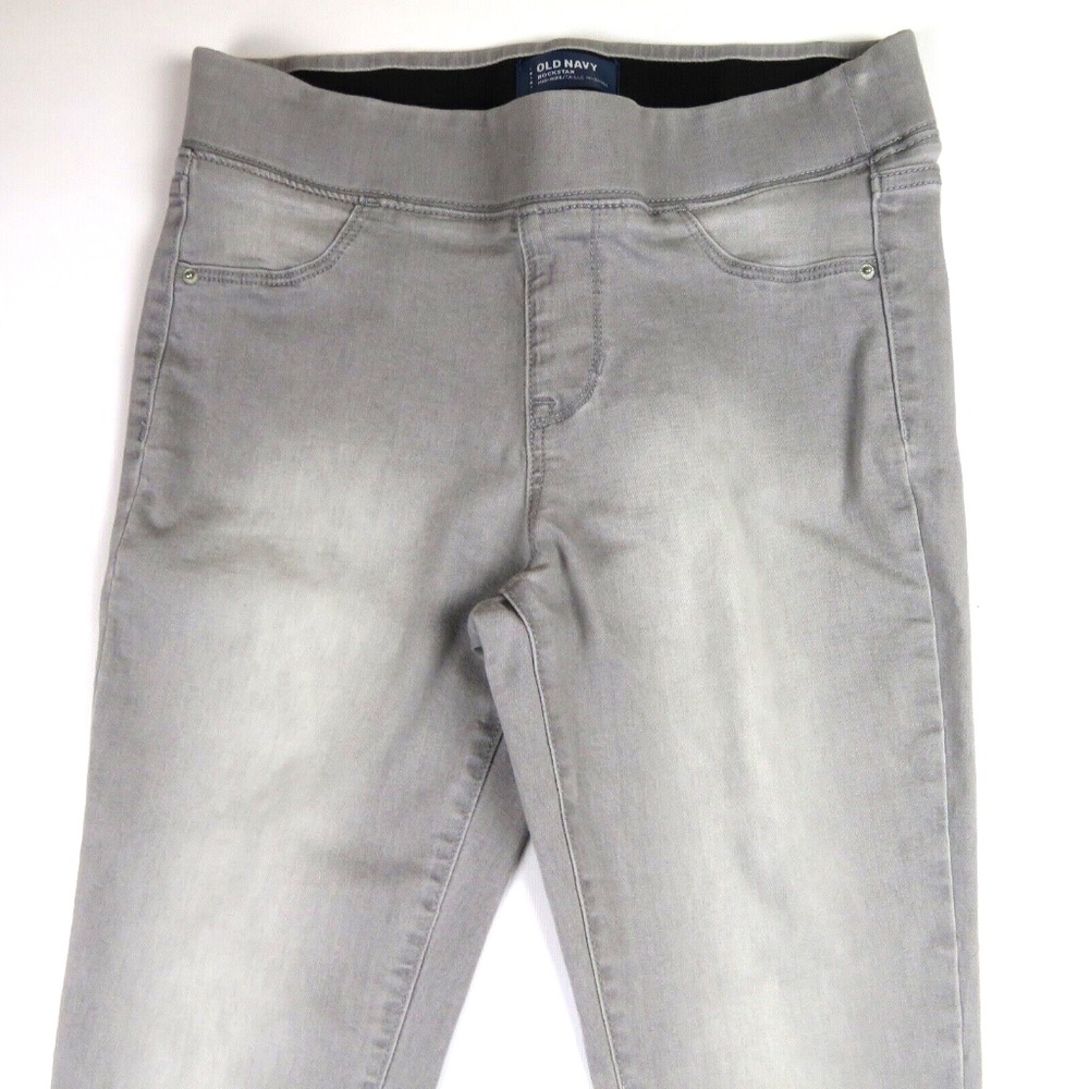 OLD NAVY Gray Slip-on Rockstar mid Rise Jeans